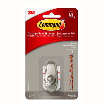 Command Крючок металлик с системой крепления 17062BN малый 1 шт 7100030298 Command Крючок металлик с системой крепления 17062BN малый 1 шт 7100030298
