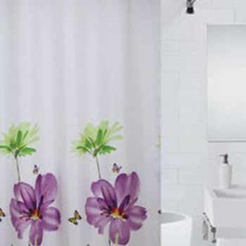 Шторка для ванной Flowers violet 180*200 NFD-1172-2 Шторка для ванной Flowers violet 180*200 NFD-1172-2