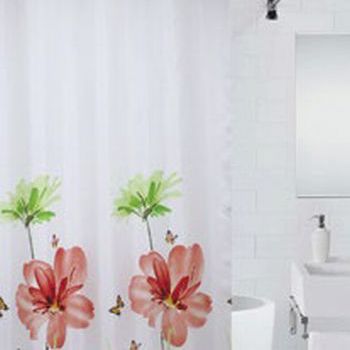 Шторка для ванной Flowers red 180*200 NFD-1172-1 Шторка для ванной Flowers red 180*200 NFD-1172-1