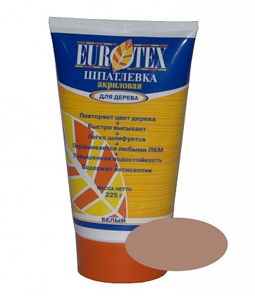 Шпатлевка для дерева EUROTEX махагон 0,225 кг Шпатлевка для дерева EUROTEX махагон 0,225 кг