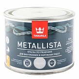 Краска по ржавчине Tikkurila METALLISTA серебряная гладкая 0,4 л 700011740