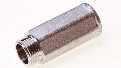 Удлинитель никелированный шестигранный 1/2"х50mm Valtec Удлинитель никелированный шестигранный 1/2"х50mm Valtec