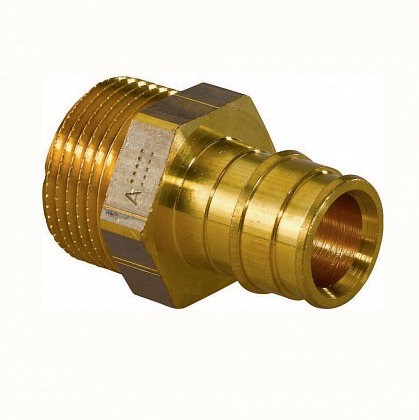 Штуцер Q&E с наружной резьбой 16-1/2' HP, латунь UPONOR Штуцер Q&E с наружной резьбой 16-1/2' HP, латунь UPONOR
