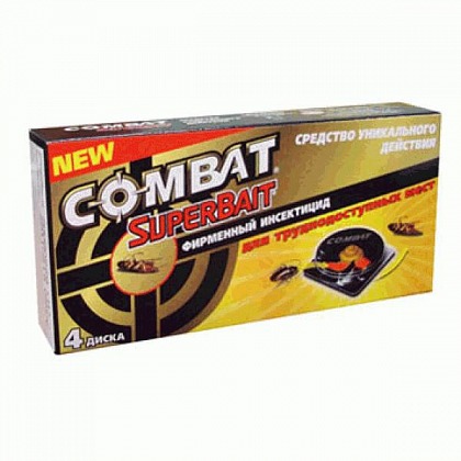 COMBAT Super Bait инсектицид (уп.4 шт) NEW HKL76015NEW COMBAT Super Bait инсектицид (уп.4 шт) NEW HKL76015NEW
