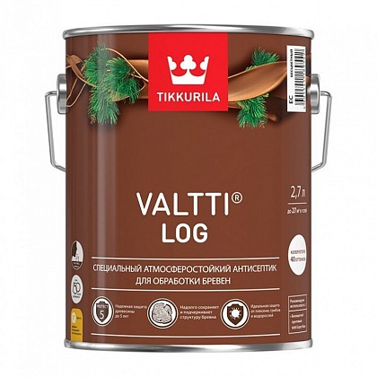 Антисептик для дерева Tikkurila Valtti Log орегон 2,7 л