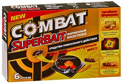 COMBAT Super Bait инсектицид (уп.6 шт) NEW HKL76008NEW COMBAT Super Bait инсектицид (уп.6 шт) NEW HKL76008NEW