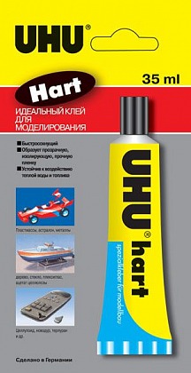 Клей UHU для жестких пластиков Hart 35 гр 40936/В Клей UHU для жестких пластиков Hart 35 гр 40936/В
