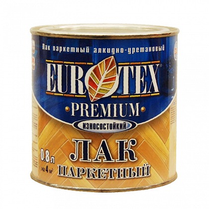 Лак EUROTEX-Premium алкидно-уретановый полуматовый 0,8 л Лак EUROTEX-Premium алкидно-уретановый полуматовый 0,8 л