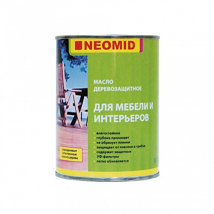 NEOMID (НЕОМИД) Масло для мебели и интерьеров тик 0,75 л (минимальный заказ 12 шт.)