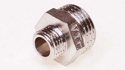Ниппель переходной никелированный 1/2"х1/4" Valtec Ниппель переходной никелированный 1/2"х1/4" Valtec