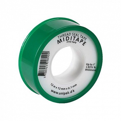 Фум-лента MIDITAPE 12мх12ммх0,1 мм (зел) Фум-лента MIDITAPE 12мх12ммх0,1 мм (зел)