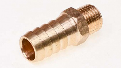 Штуцер никелированный с Наружной Резьбой 1/4"х14mm SMT Штуцер никелированный с Наружной Резьбой 1/4"х14mm SMT