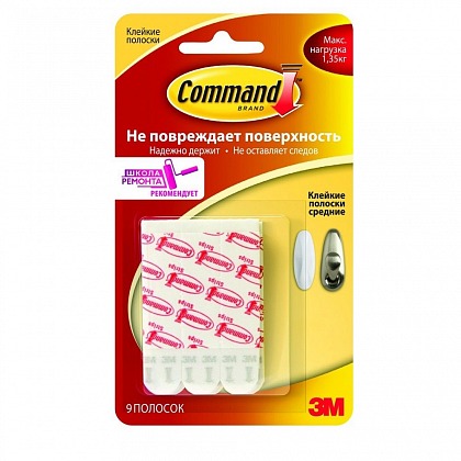 Command Полоски средние 17021 9 шт 7000038151 Command Полоски средние 17021 9 шт 7000038151