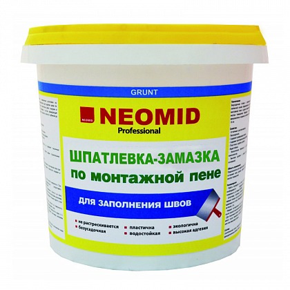Шпатлевка-замазка NEOMID (НЕОМИД) для заделки швов по монтажной пене 5 кг
