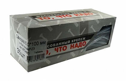Саморез универсальный белый цинк 6х100 35 шт/уп Саморез универсальный белый цинк 6х100 35 шт/уп