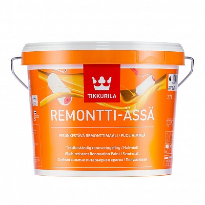 Краска Tikkurila Remontti-Assa (Тиккурила Ремонтти-Ясся) А полуматовая 2,7 л