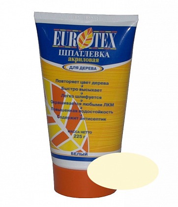 Шпатлевка для дерева EUROTEX сосна 0,225 кг Шпатлевка для дерева EUROTEX сосна 0,225 кг