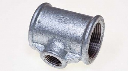 Тройник переходной 1"х1/2"х1" оцинкованный ЕЕ Тройник переходной 1"х1/2"х1" оцинкованный ЕЕ
