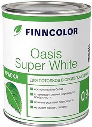Краска Finncolor Oasis Super White глубоко-матовая 0,9 л
