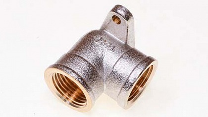Уголок никелированный с креплением г.г. 1/2"х1/2" WaterMark Уголок никелированный с креплением г.г. 1/2"х1/2" WaterMark