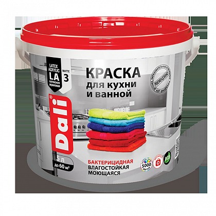 Краска DALI (Дали) для кухни и ванной 5 л Краска DALI (Дали) для кухни и ванной 5 л