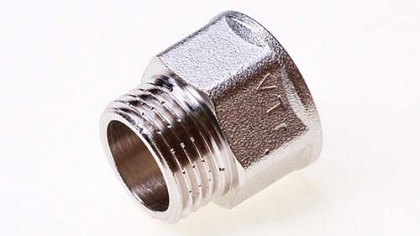 Удлинитель никелированный шестигранный 1/2"х15mm Valtec Удлинитель никелированный шестигранный 1/2"х15mm Valtec