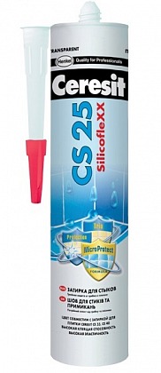 Герметик CERESIT CS25 санитарный силиконовый карамель 280 мл