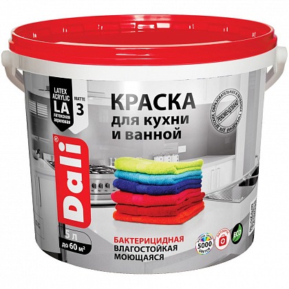 Краска DALI для кухни и ванной база (С) 5 л Краска DALI для кухни и ванной база (С) 5 л