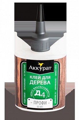 Клей Аккурат для дерева влагостойкий Профи D4 50 мл hk41467 Клей Аккурат для дерева влагостойкий Профи D4 50 мл hk41467