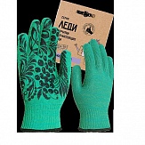 Перчатки ХБ с ПВХ Рябина зеленые (ТМ-Спец SB, арт.Пер 068 Я)
