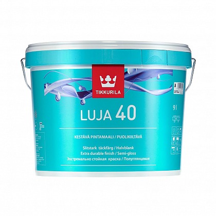 Краска Tikkurila Luja 40 ( Тиккурила Луя 40) А полуглянцевая 0,9 л