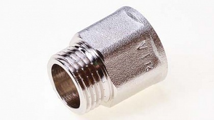 Удлинитель никелированный шестигранный 1/2"х20mm Valtec Удлинитель никелированный шестигранный 1/2"х20mm Valtec