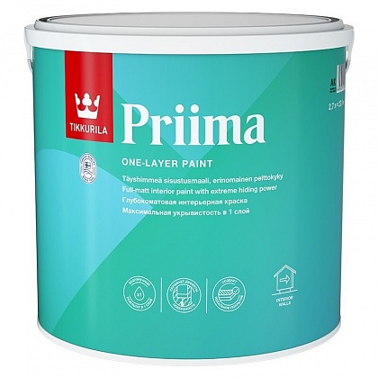 Интерьерная краска Tikkurila Priima матовая AК 0,9 л 710012052
