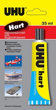 Клей UHU для жестких пластиков Hart 35 гр 40936/В