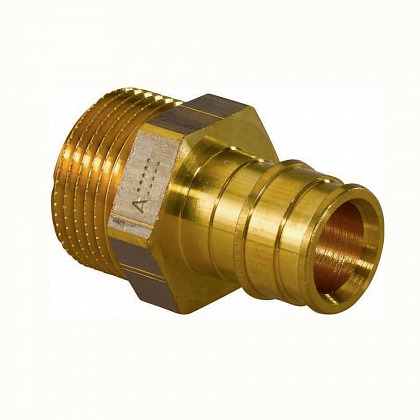 Штуцер Q&E с наружной резьбой 20-3/4' HP, латунь UPONOR Штуцер Q&E с наружной резьбой 20-3/4' HP, латунь UPONOR