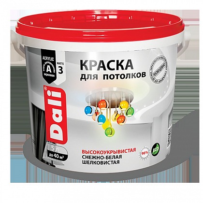 Краска DALI (Дали) для потолков 9 л Краска DALI (Дали) для потолков 9 л