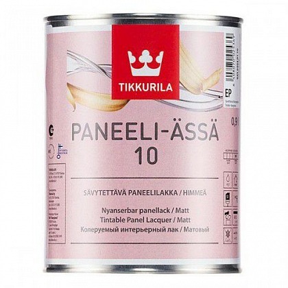 Лак Tikkurila Paneeli Assa 10 (Тиккурила Панели Ясся 10) матовый 0,9 л