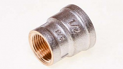 Муфта переходная никелированная 1/2"х3/8" WaterMark Муфта переходная никелированная 1/2"х3/8" WaterMark