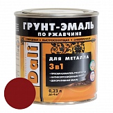 DALI Грунт-эмаль по рж 3в1 гладкая 0,23 л R3011 красно-коричневый