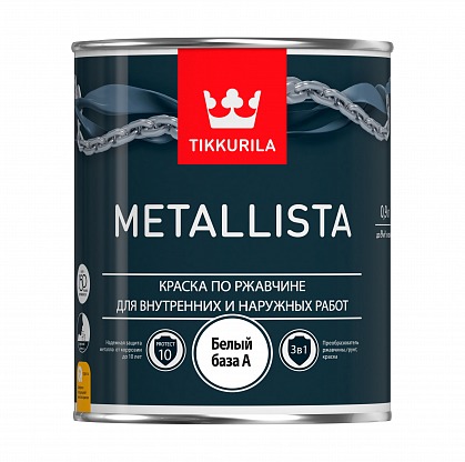 Краска по ржавчине Tikkurila Metallista золотая гл 0,4 л 700011738